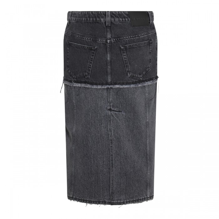 BLACK AND GREY COTTON SKIRT 2