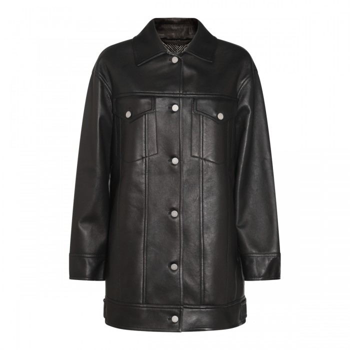 BLACK LEATHER GIRINO JACKET