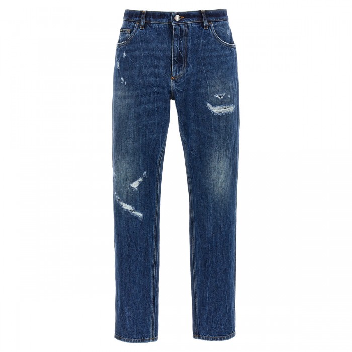 BLUE COTTON DENIM JEANS