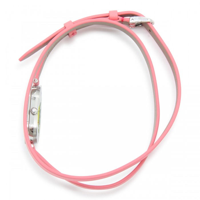 BRIGHT PINK LEATHER AND... 2