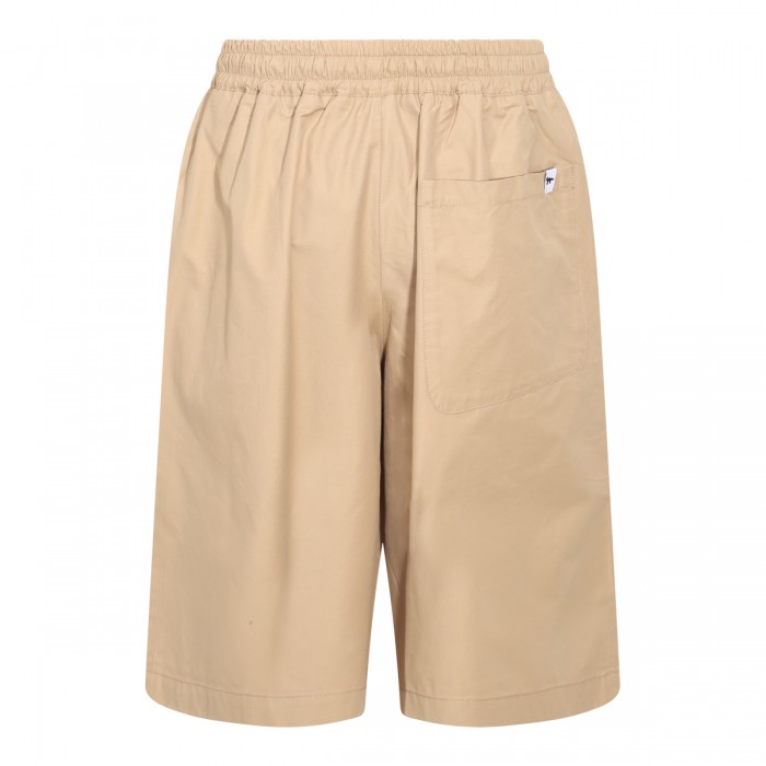 BEIGE COTTON BLEND SHORTS 2