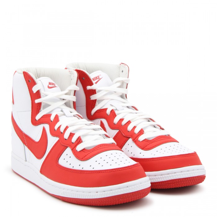 WHITE AND RED LEATHER SNEAKERS 2