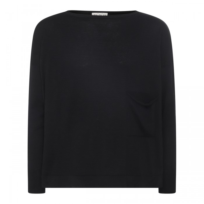 BLACK COTTON SWEATER