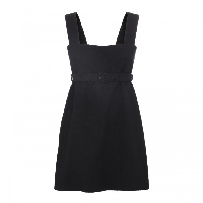 BLACK COTTON-VISCOSE BLEND...