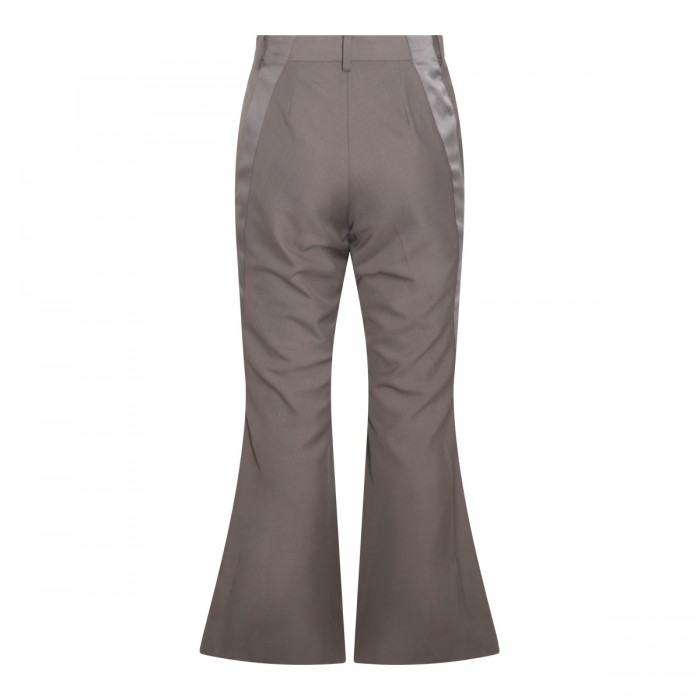BROWN WOO BLEND FLARED PANTS 2