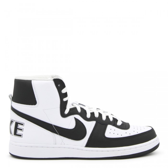 WHITE AND BLACK LEATHER...