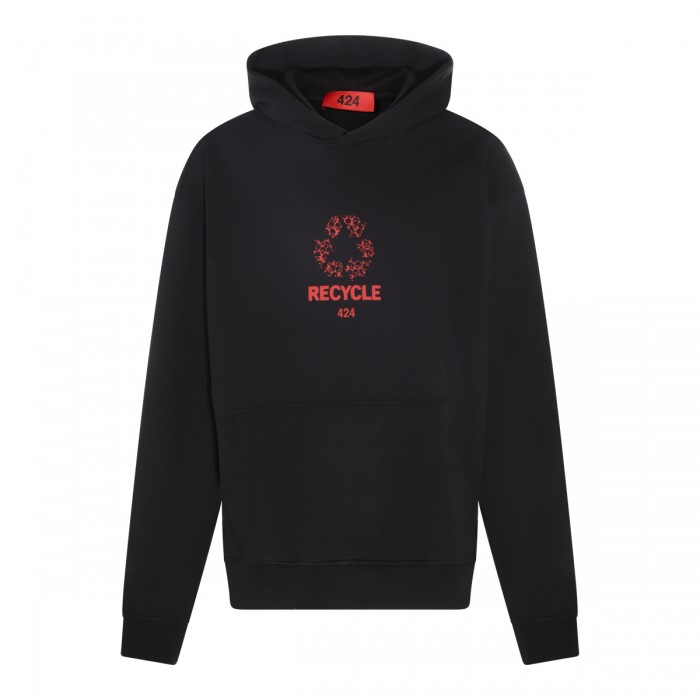 BLACK AND RED COTTON BLEND...