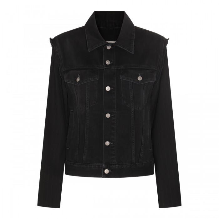 BLACK COTTON DENIM JACKET