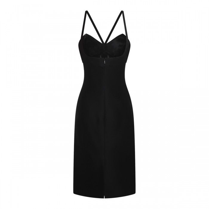 BLACK SILK MIDI DRESS 2