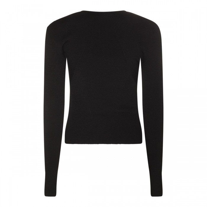 BLACK WOOL BLEND JUMPER 2