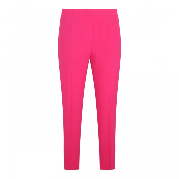 PINK VISCOSE BLEND TROUSERS