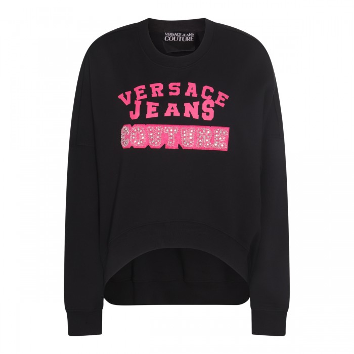 BLACK COTTON SWEATSHIRT 