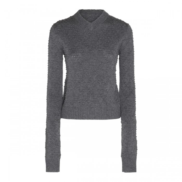 GREY WOOL AND CASHMERE...