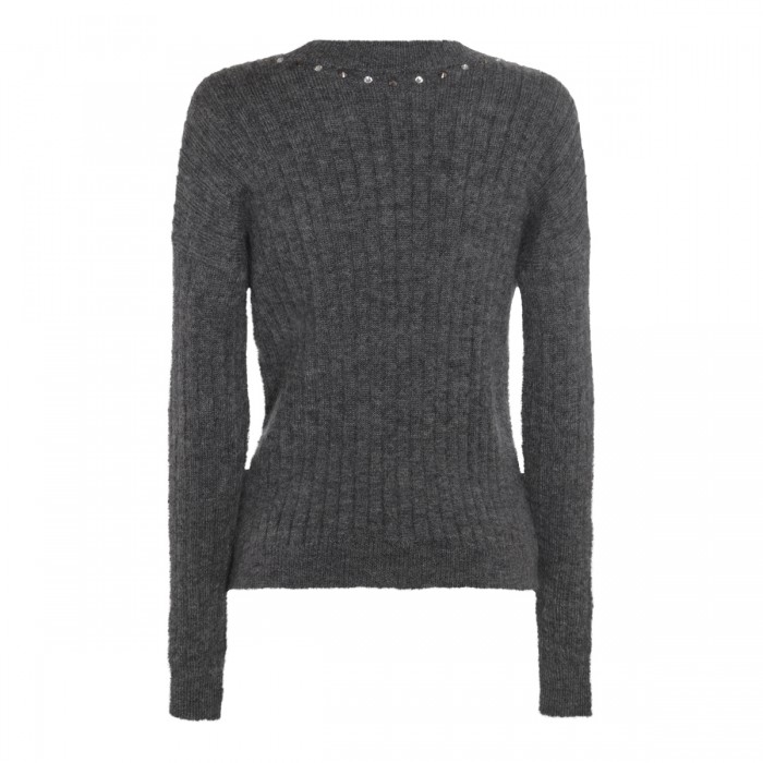 GREY WOOL BLEND JUMPER 2
