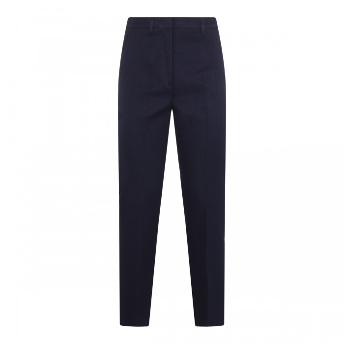 BLUE COTTON STRETCH PANTS 