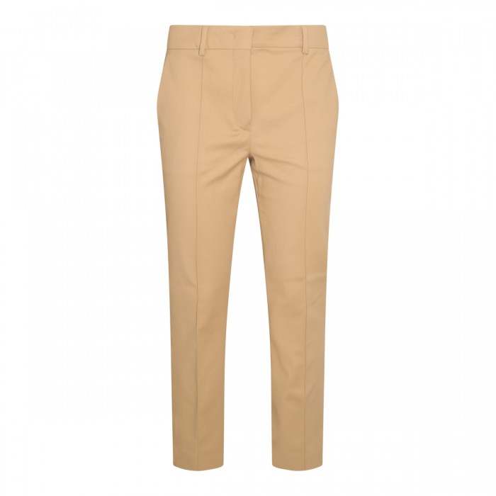 BEIGE OCTTON BLEND STRETCH...