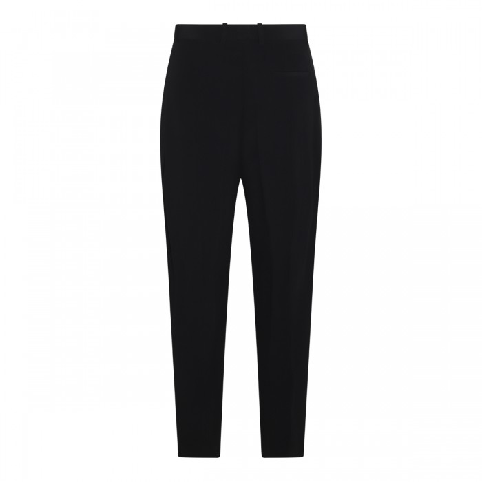 BLACK VISCOSE BLEND TROUSERS 2