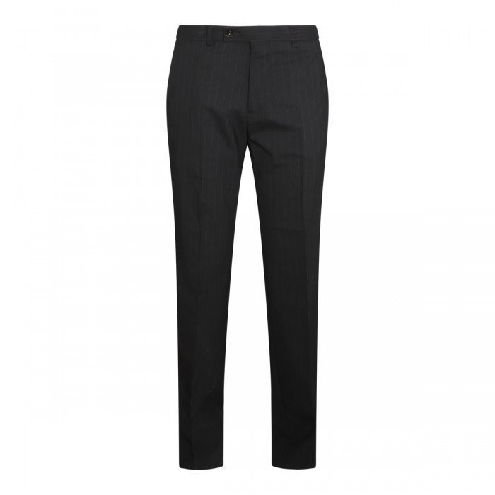BLACK VIRGIN WOOL BLEND PANTS