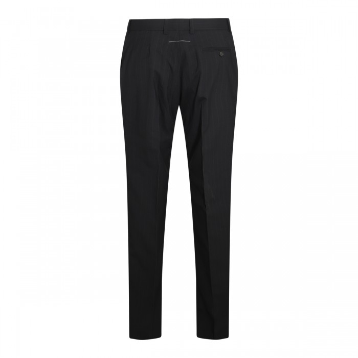 BLACK VIRGIN WOOL BLEND PANTS 2