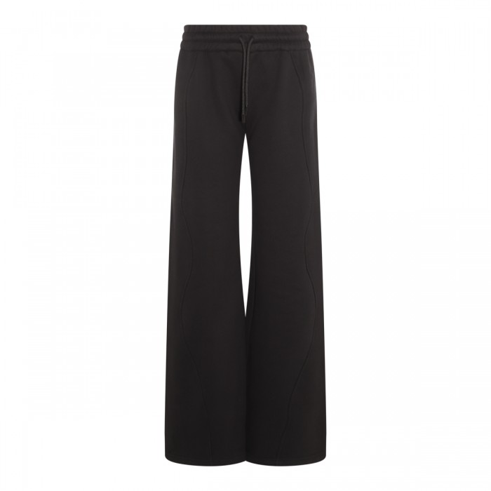 BLACK COTTON TRACK PANTS
