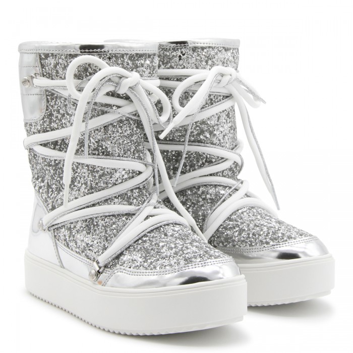 SILVER GLITTER FLAT ANKLE... 2