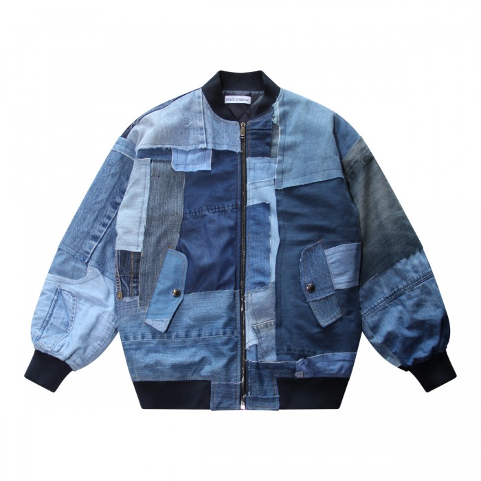 BLUE DENIM COTTON DOWN JACKET