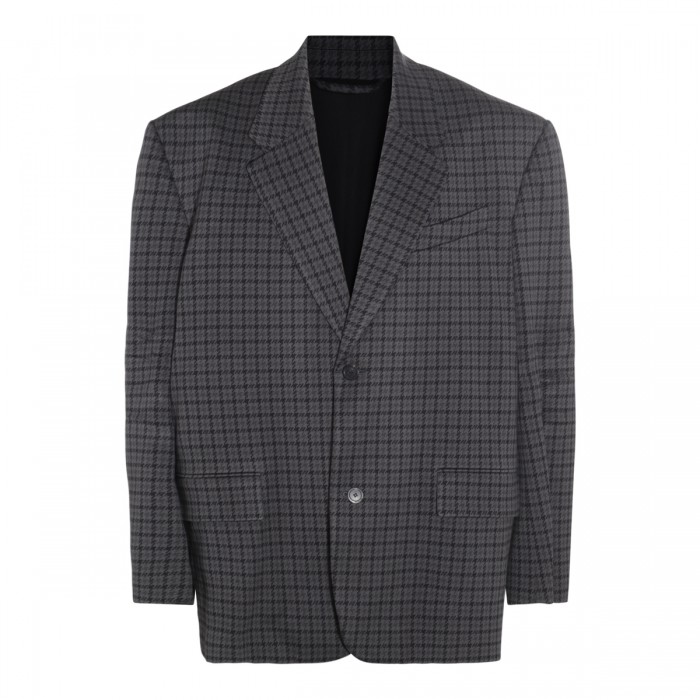 DARK GREY COTTON BLAZER