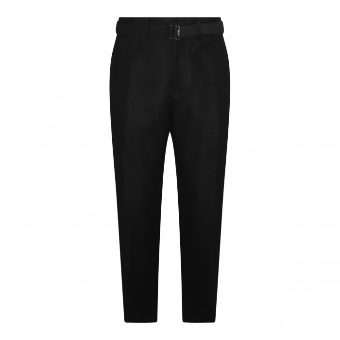 BLACK WOOL PANTS
