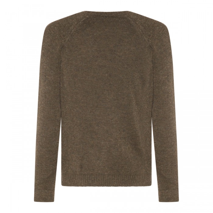 GREEN WOOL BLEND SWEATER  2