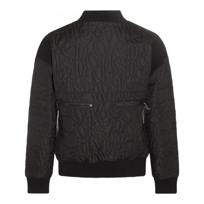 BLACK NYLON BOMBER CASUAL... 2