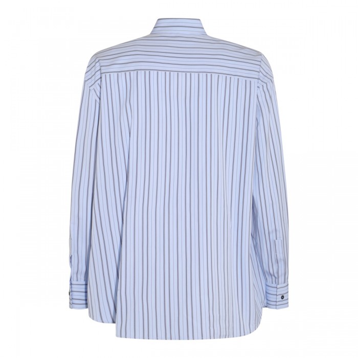 NAVY COTTON STRIPE SHIRT 2