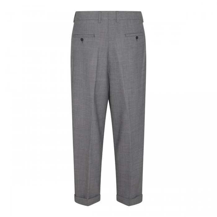GREY WOOL BLEND PANTS 2