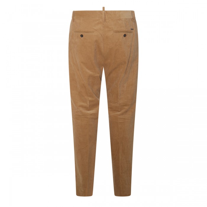 BEIGE COTTON VELVET PANTS  2