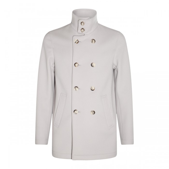 LIGHT GREY WOOL BLEND COAT