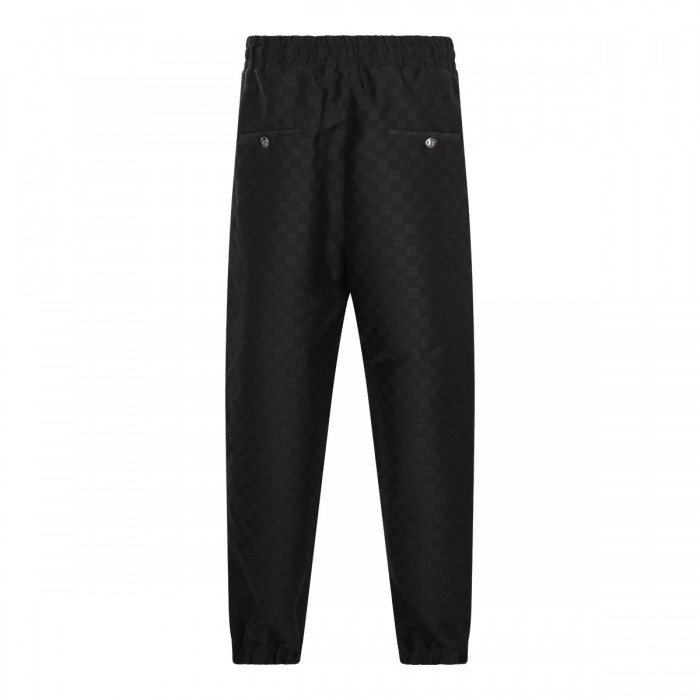 BLACK COTTON TRACK PANTS 2