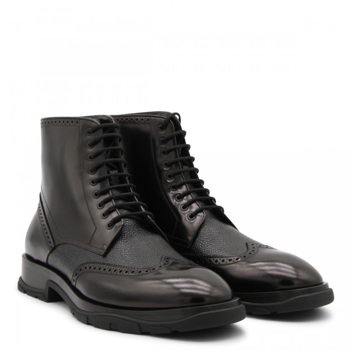 BLACK LEATHER BOOTS  2