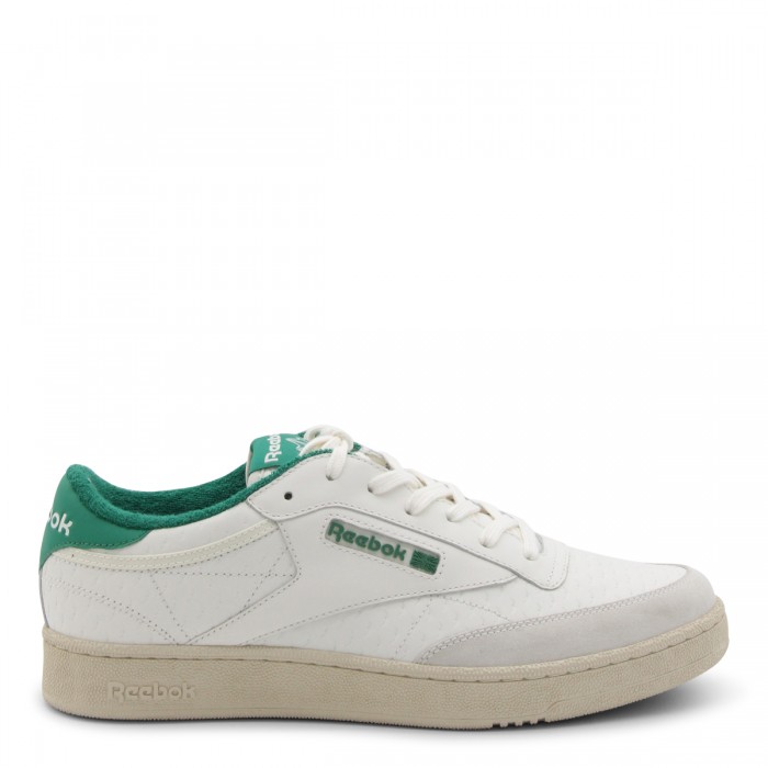 WHITE AND GREEN LEATHER...