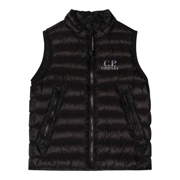 BLACK PADDED VEST DOWN JACKET