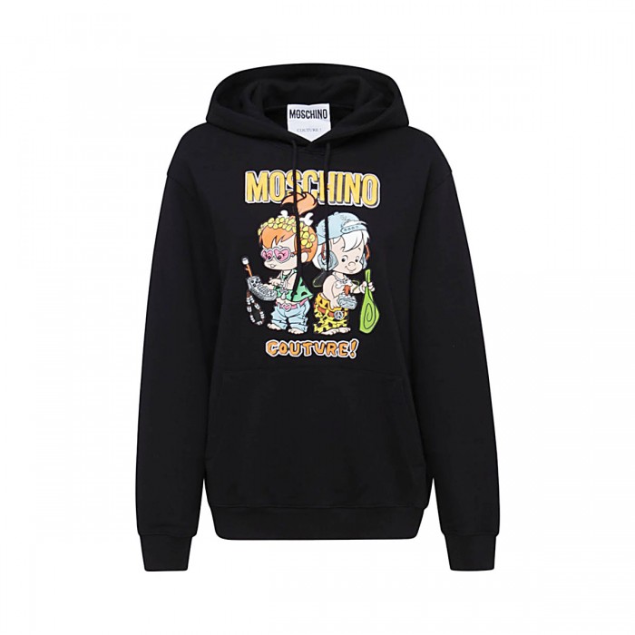 BLACK COTTON SWEATSHIRT