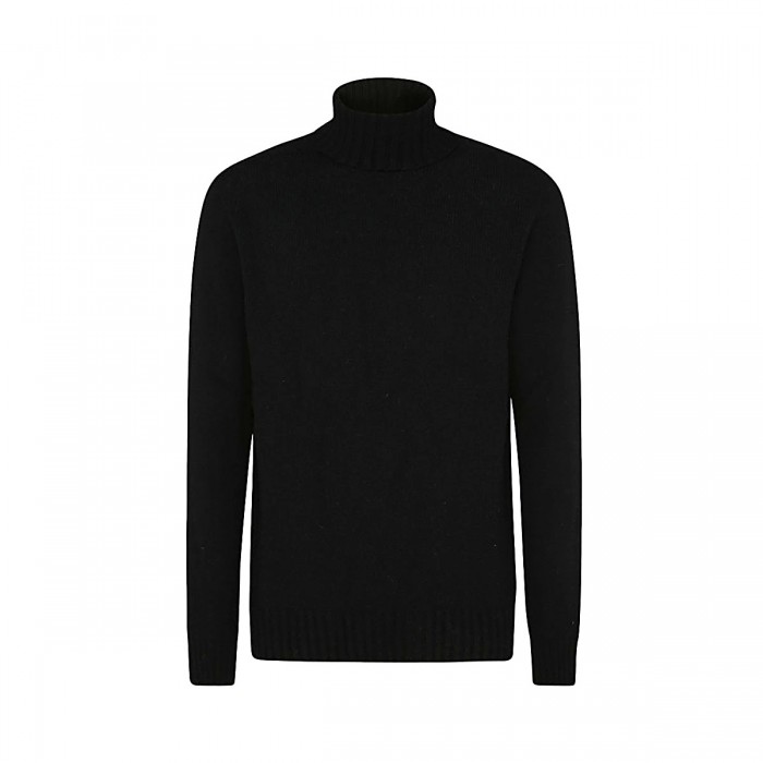 BLACK WOOL BLEND JUMPER