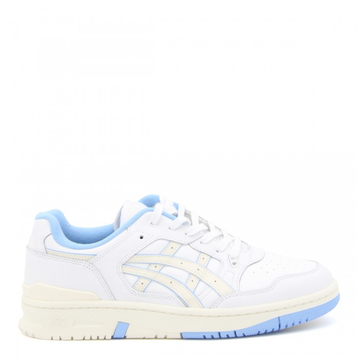 WHITE AND BLUE LEATHER...