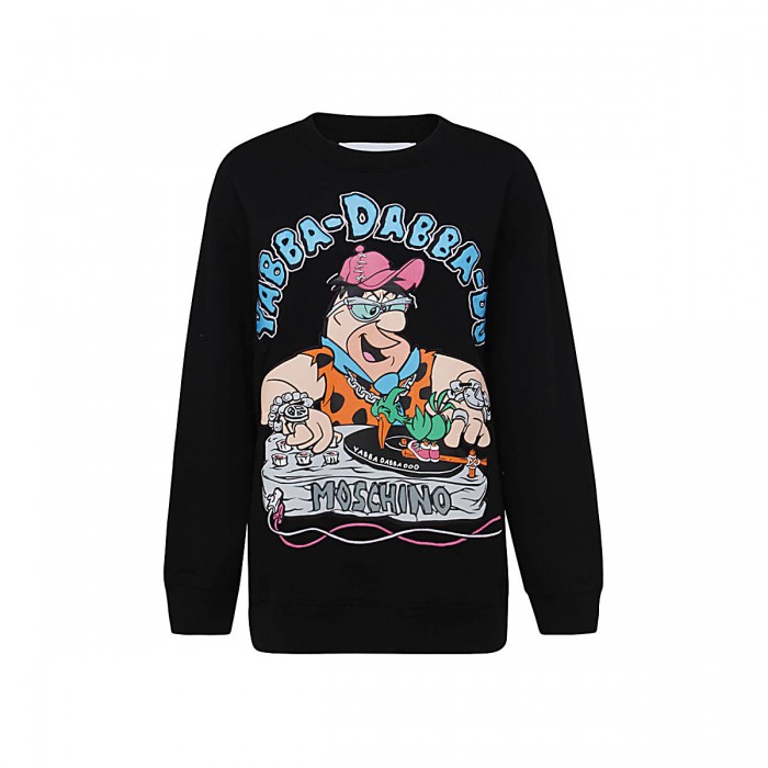 BLACK COTTON SWEATSHIRT