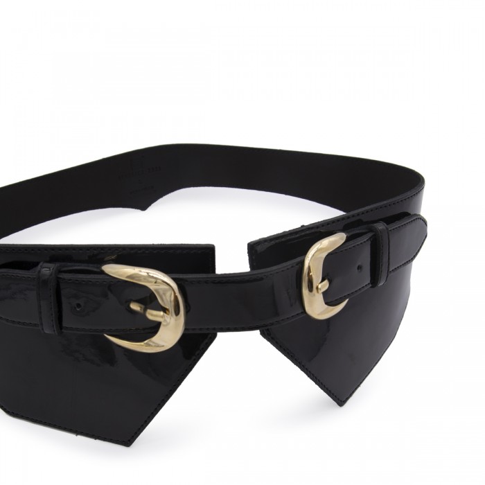 BLACK LEATHER BELT 2