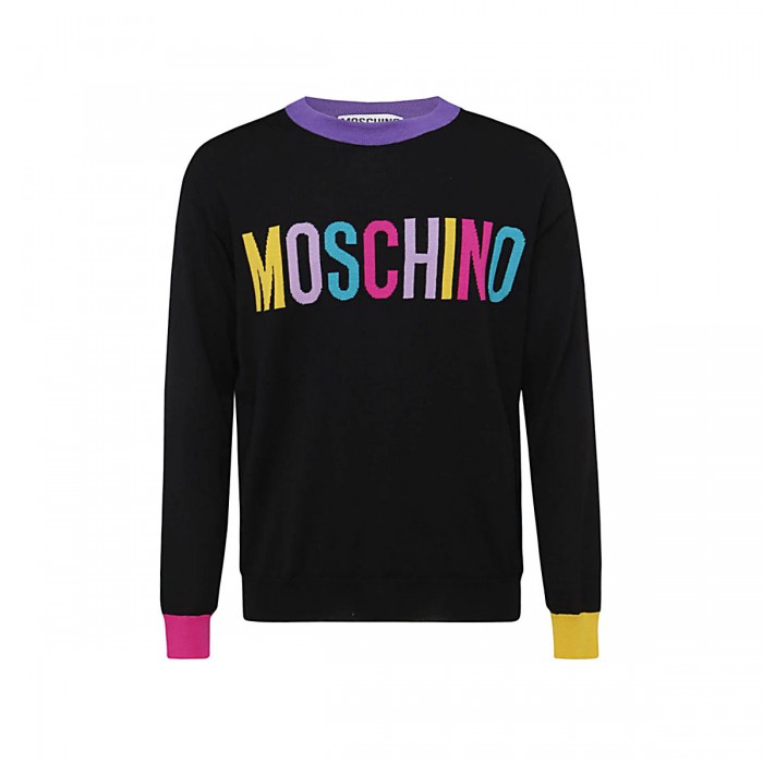 BLACK VIRGIN WOOL JUMPER