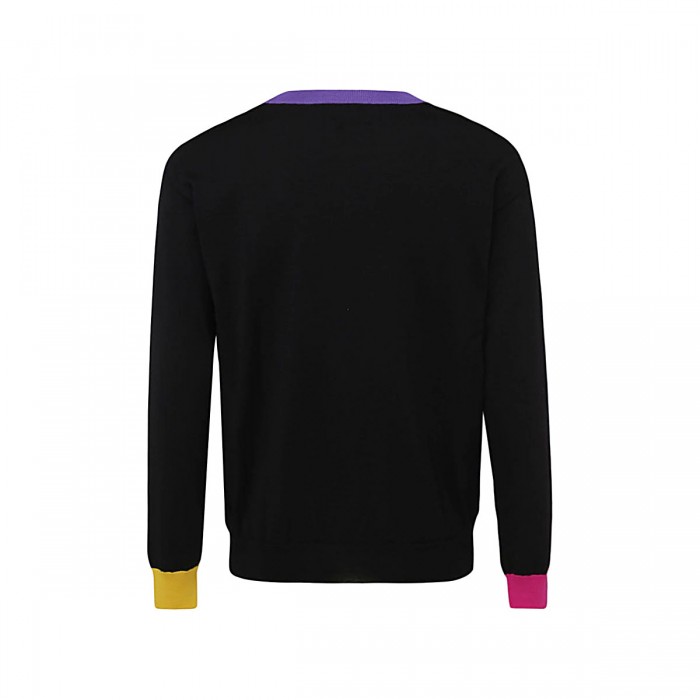 BLACK VIRGIN WOOL JUMPER 2