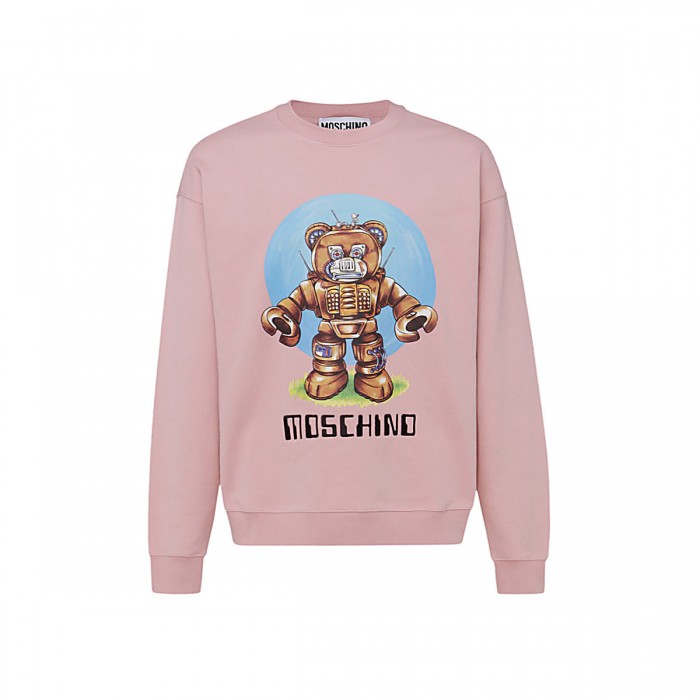 PINK ROBOT BEAR SWEATSHIRT