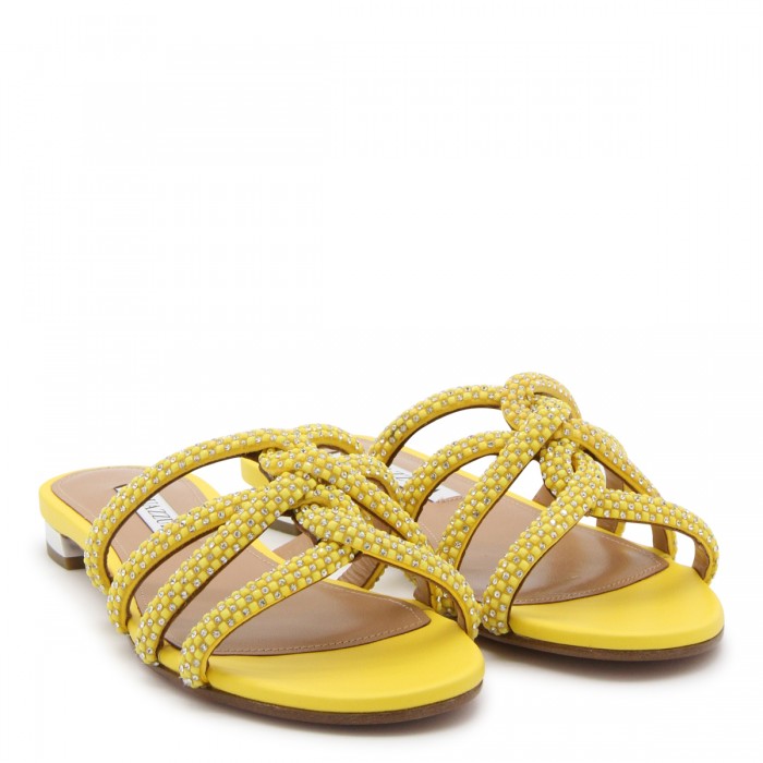 YELLOW LEATHER SANDALS 2