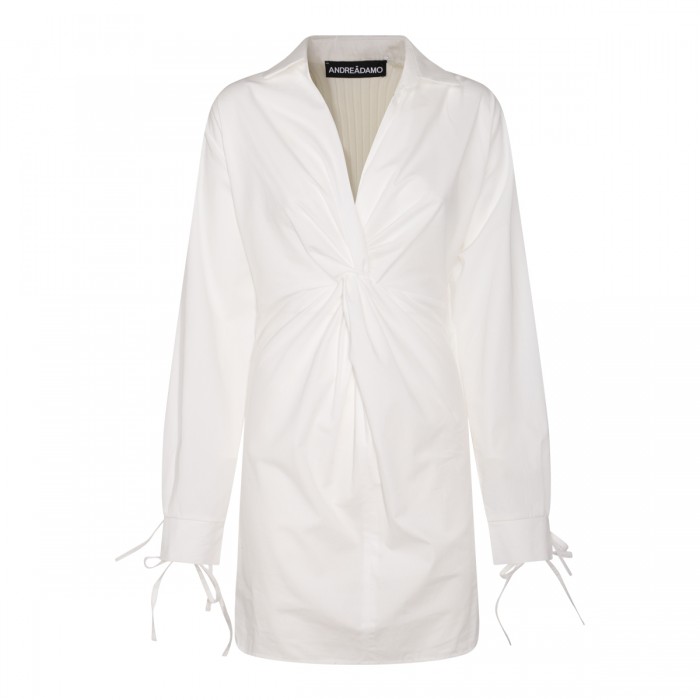 IVORY COTTON BLEND DRESS