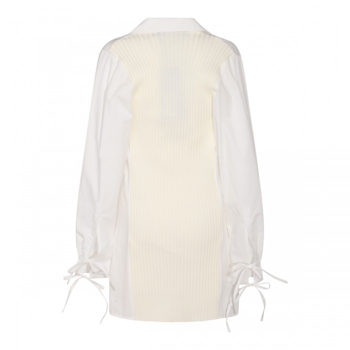 IVORY COTTON BLEND DRESS 2