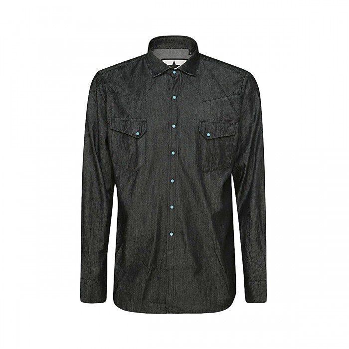 FADED BLACK COTTON SHIRT